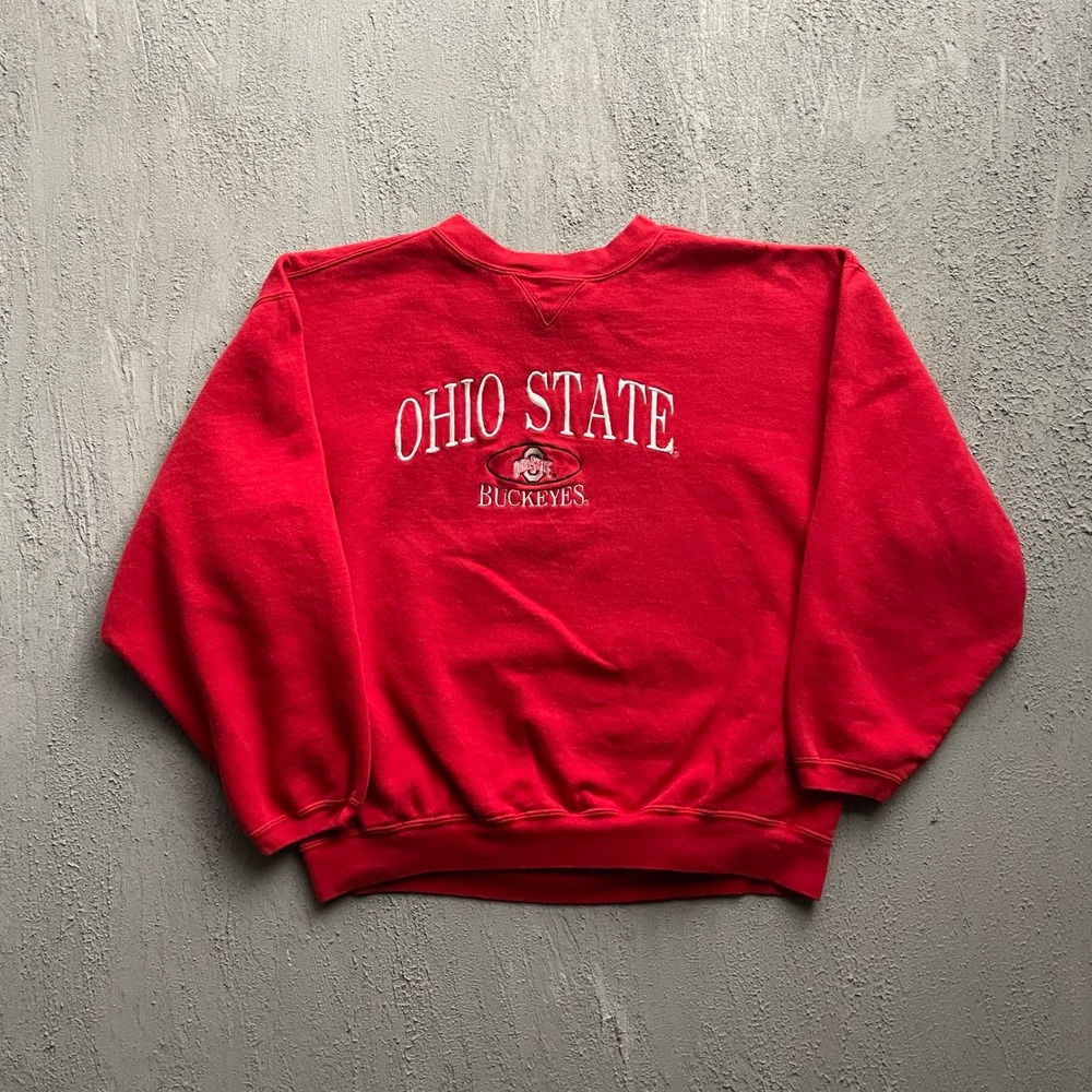 Vintage Ohio State Sweatshirt Men Large Red 90s NCC Apparel